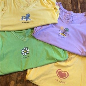 4 life is good sleeveless t shirts